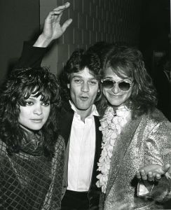 Eddie Van Halen, Valerie Bertinelli, David Lee Roth  1985 LA.jpg